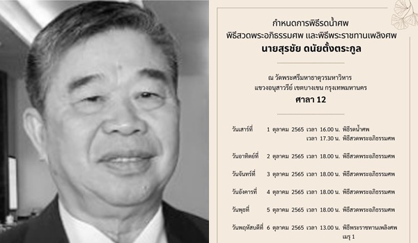 สิ้น “สุรชัย ดนัยตั้งตระกูล” สมาชิกวุฒิสภาวัย 68 ปี